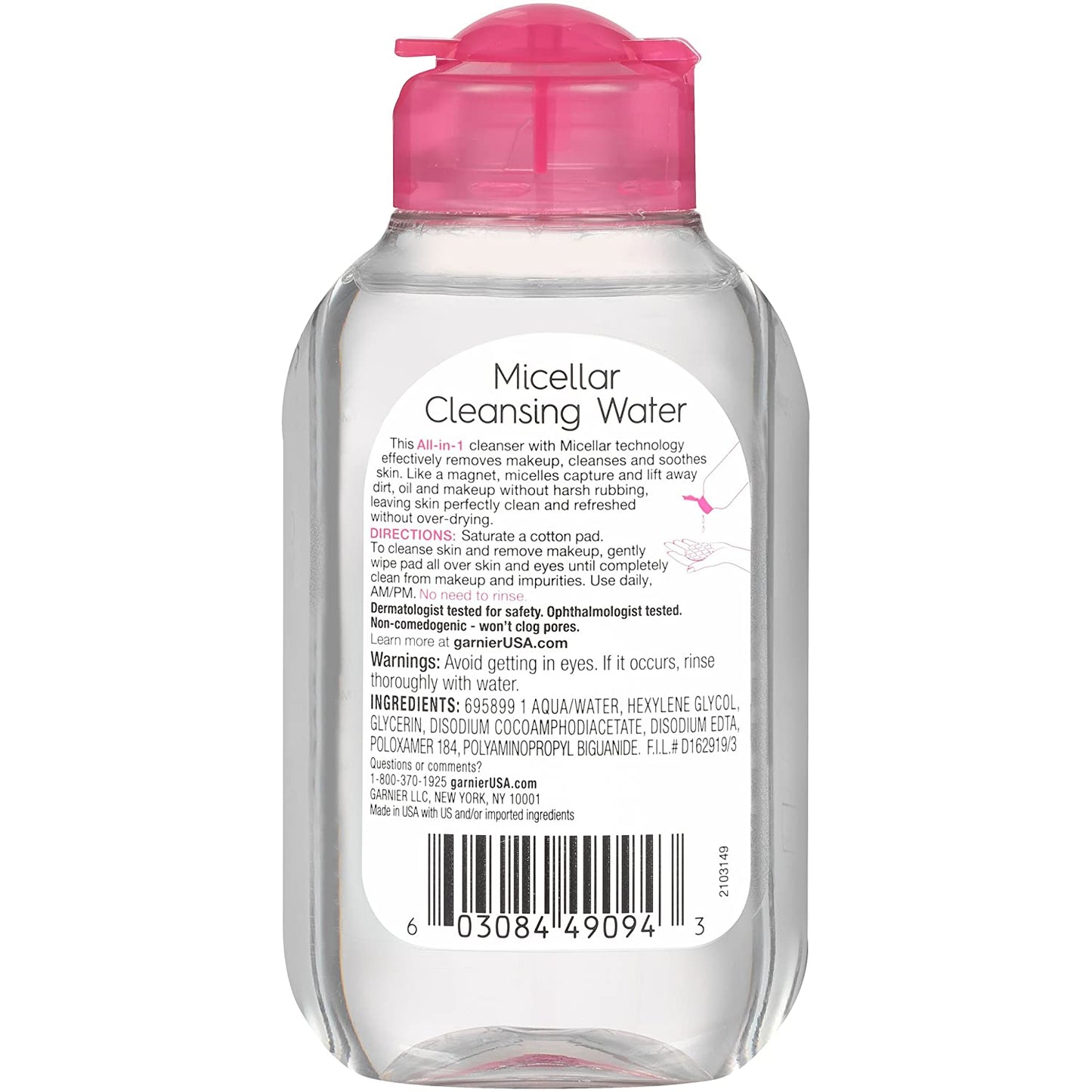 Micellar Cleansing Water, All-In-1 Makeup Remover and Facial Cleanser, for All Skin Types, 3.4 Fl Oz (100Ml), 1 Count (Packaging May Vary)