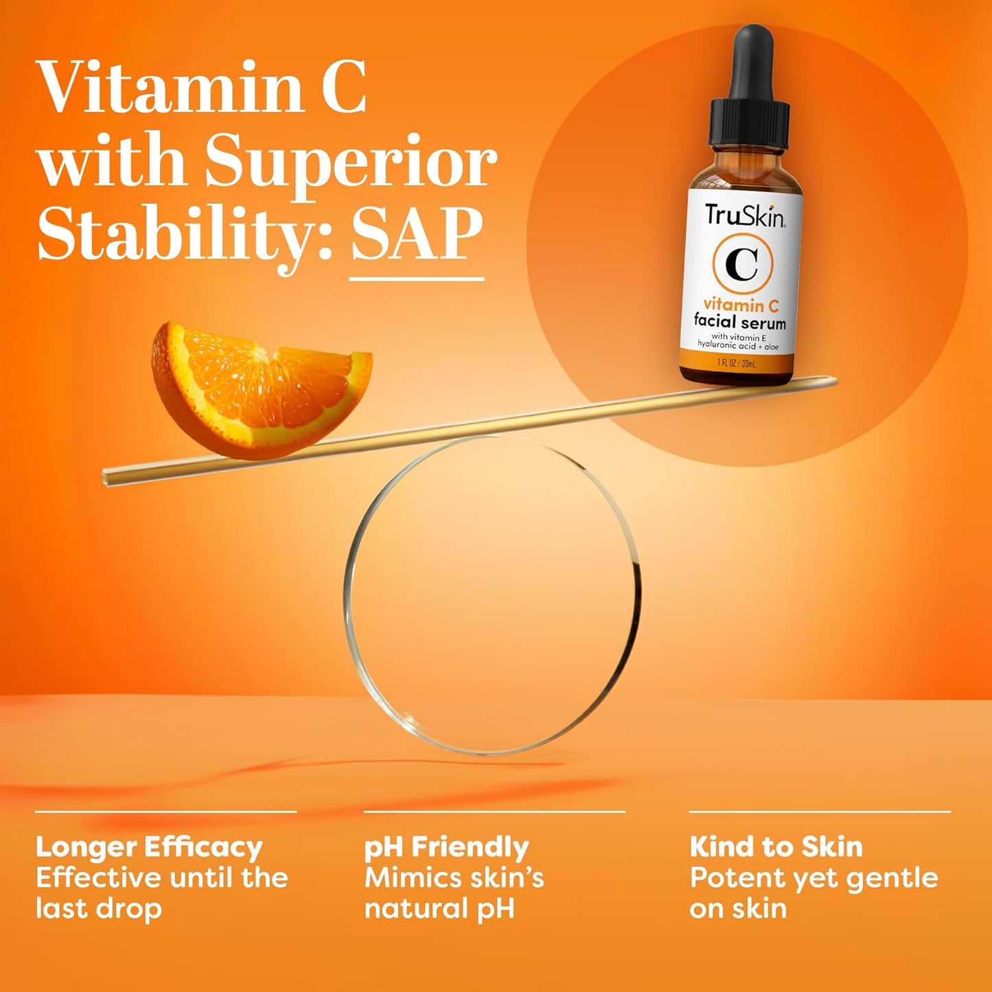 Vitamin C Serum – Anti Aging Facial Serum with Vitamin C, Hyaluronic Acid, Vitamin E – Brightening Serum – Even Skin Tone, Improve Appearance of Dark Spots, Fine Lines & Wrinkles, 1 Fl Oz