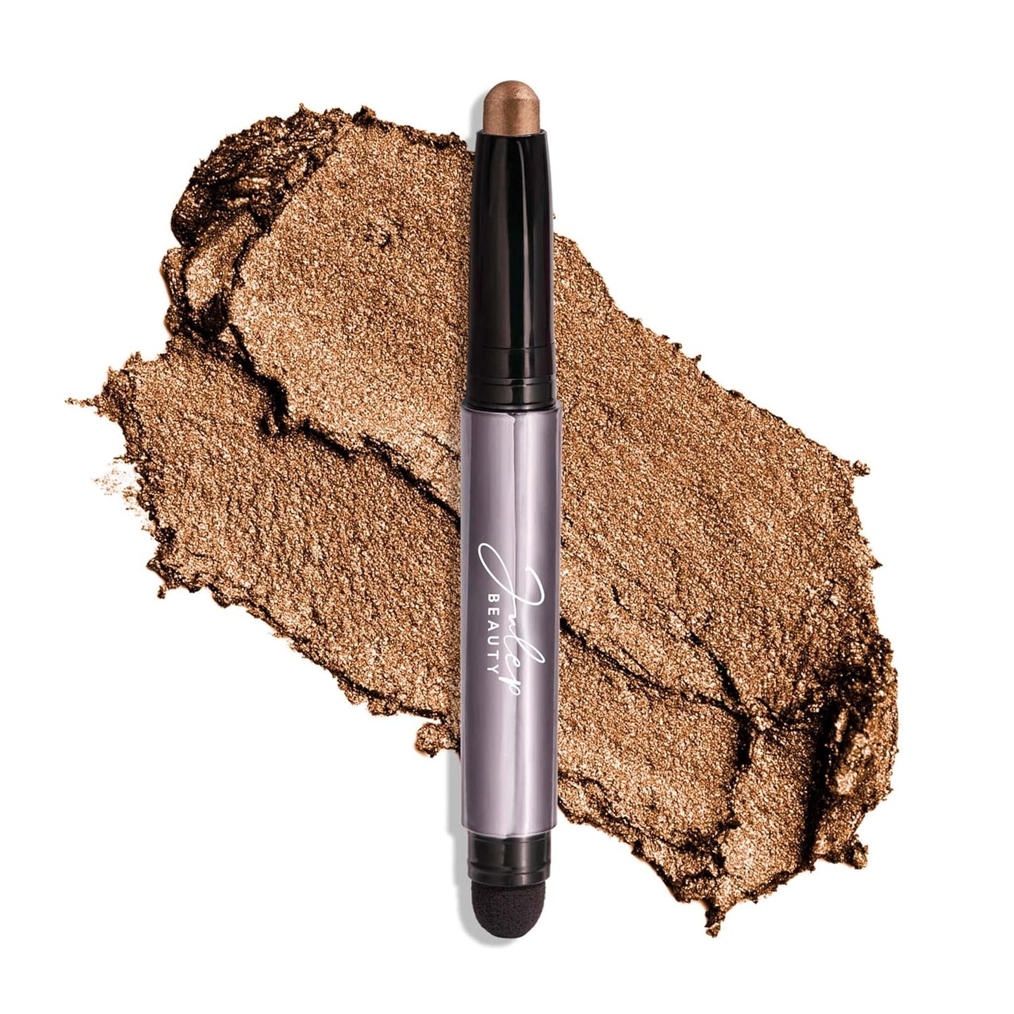 Eyeshadow 101 Crème-To-Powder Waterproof Eyeshadow Stick – Champagne Shimmer – Long-Lasting, Crease-Proof, Medium Golden-Beige Shimmer Cream Eyeshadow with Built-In Smudger 