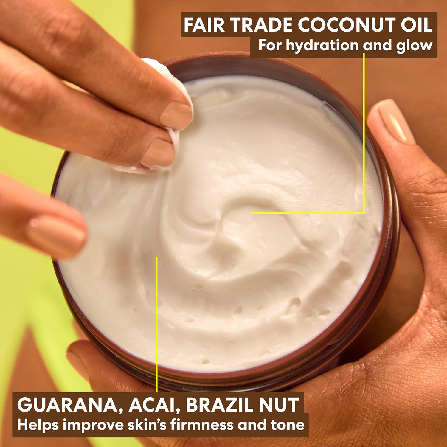 Coconut Oil Formula Brazilian Coco Cream with Vitamin E, 8.8 Fl Oz, Whipped Bum, Bust & Body Cream, Helps with Skin Tightening & Firming